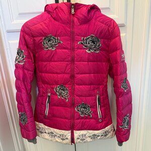 Bogner Nepal Connection Leya-D Women’s Down Ski Jacket Swarovski Pink Rare!